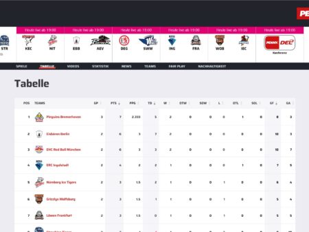 Die Eishockey Tabelle verständlich erklärt: Von Platzierungen bis Punkten