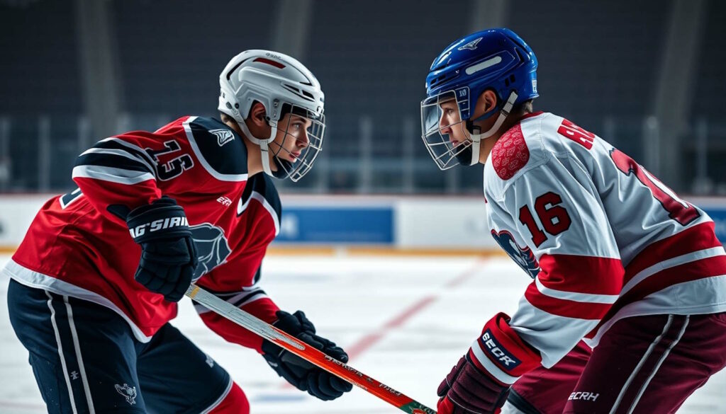 face-off bully beim eishockey